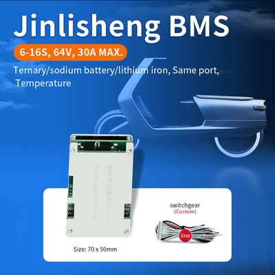 LFP Battery Management Systems 30A 16S Hardware Bms 6S 8S 10S 13S 16S NMC 68V